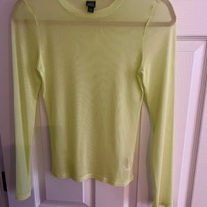 Sheer Lime Green Top Small New!